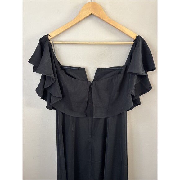 Forever 21 Womens Black Maxi Dress Off Shoulder NWT Size Small Evening Gown - Picture 5 of 7